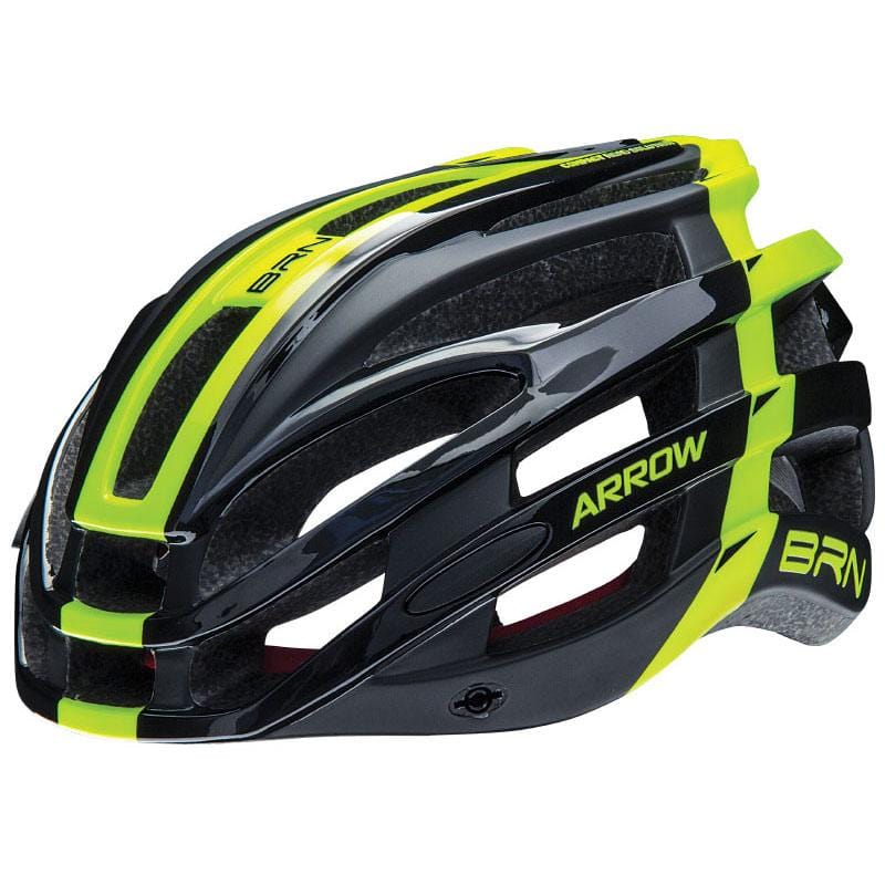 BRN Arrow Helmet Black and Fluorescent Yellow