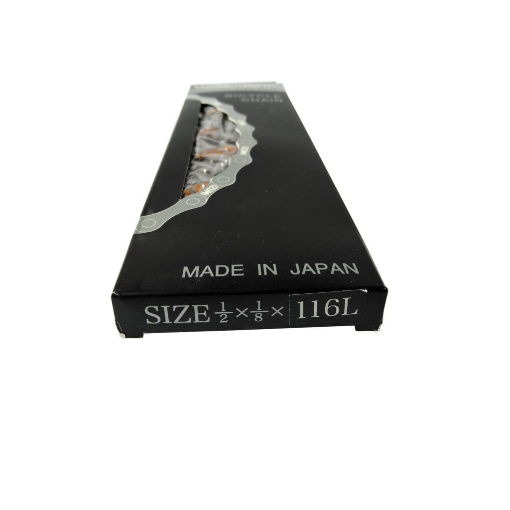 Izumi Tough Guard Bike Chain Anti Rust Coated - Silver in box