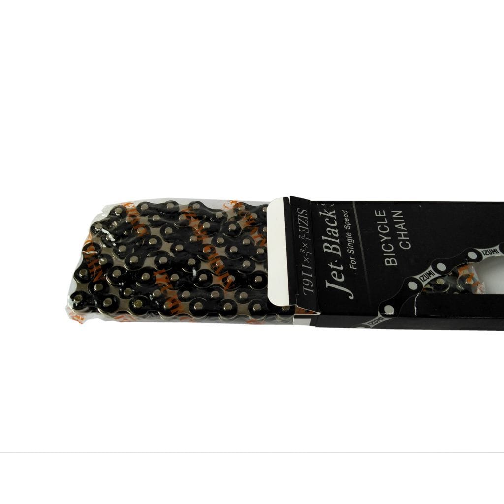 Izumi Track Chain - Jet Black and Silver bike chain