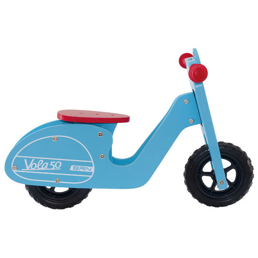 Balance Bike -  Blue wooden BRN Vola 50