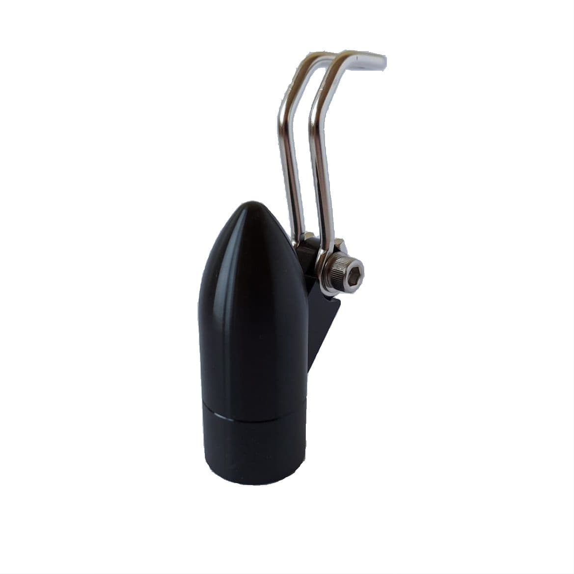Black Rindow Bullet light with mounting hardware attached