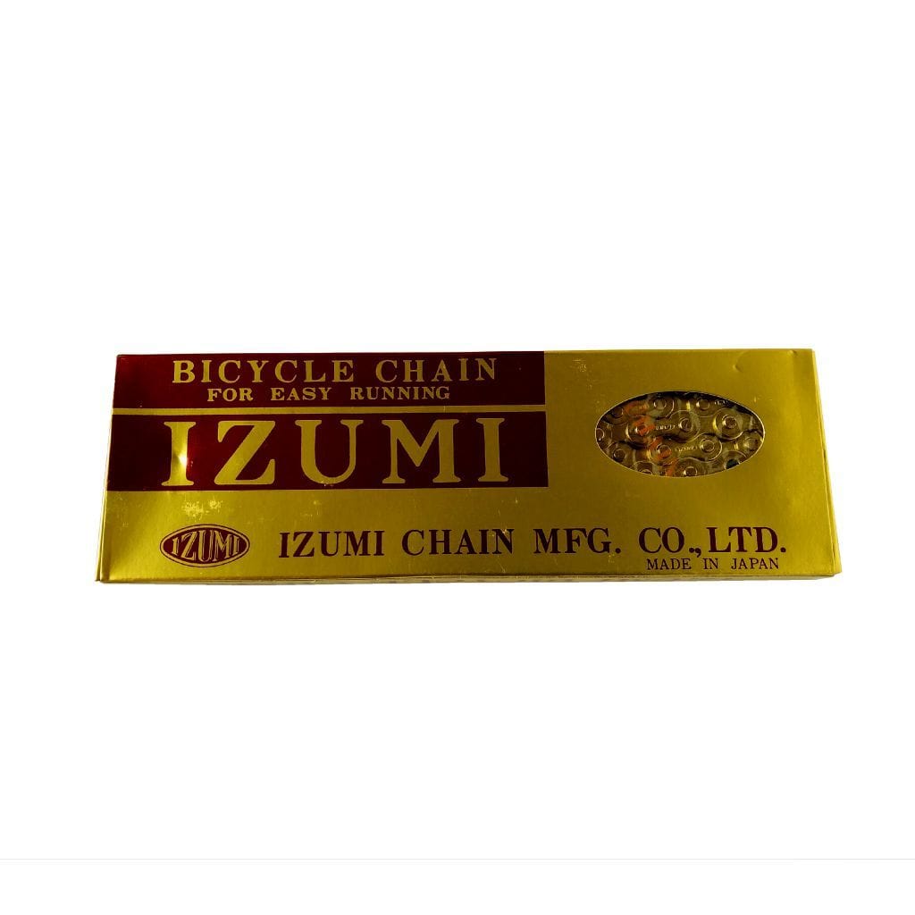 Izumi Standard Track Bike Chain - Gold in packaging