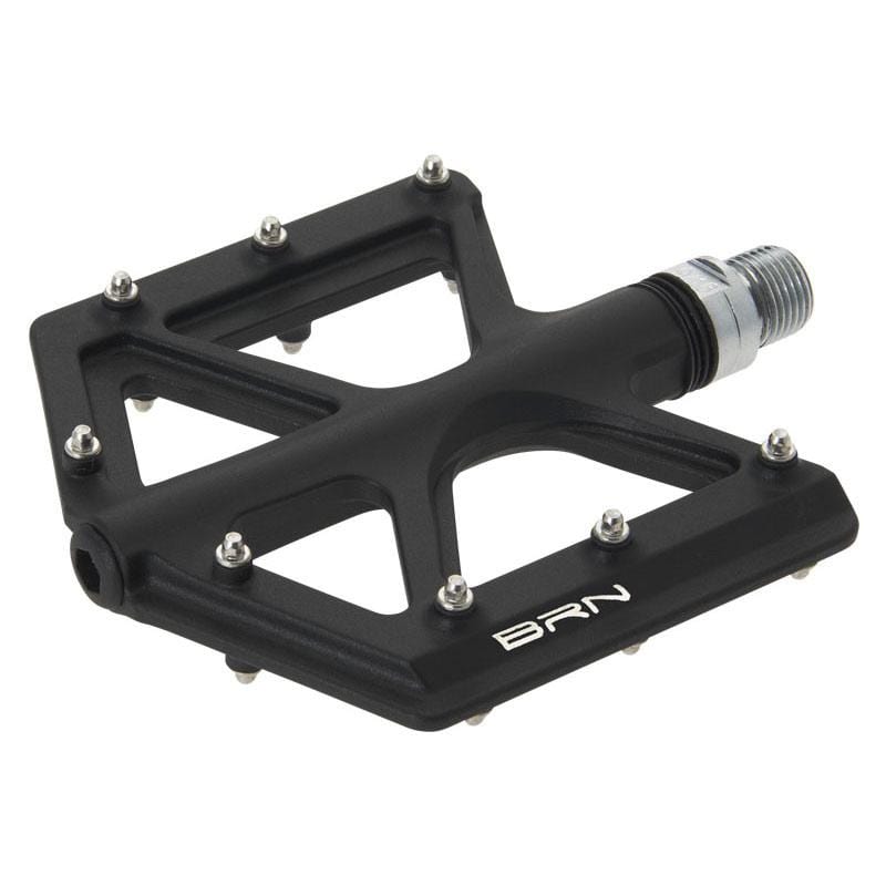 BRN Composite Kite Pedal - Black with silver studs
