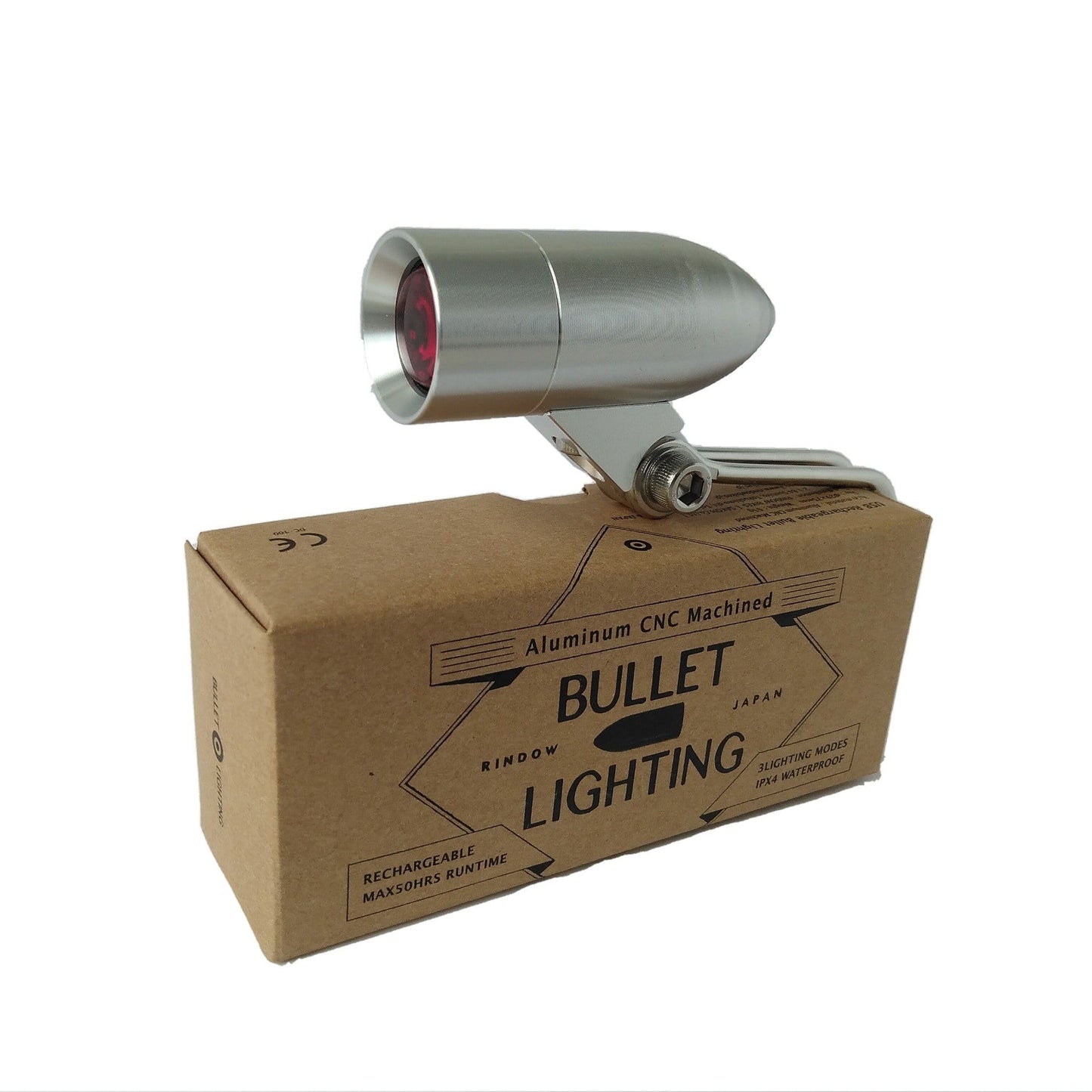 Rindow Bullet Lighting rear bicycle light on retail box